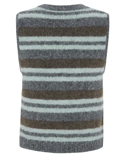 Soft Rebels - SRCamilla Vest Striped - Puritan